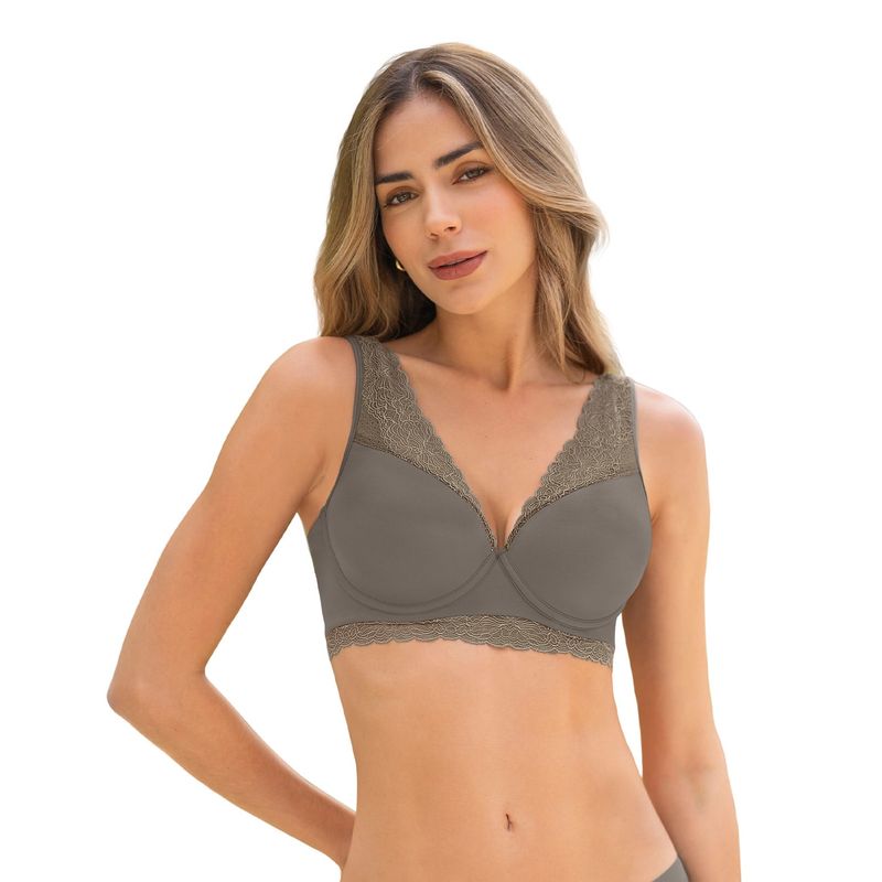 LEONISA - Sostén de gran cubrimiento Deep Coverage Bra 011995 Verde