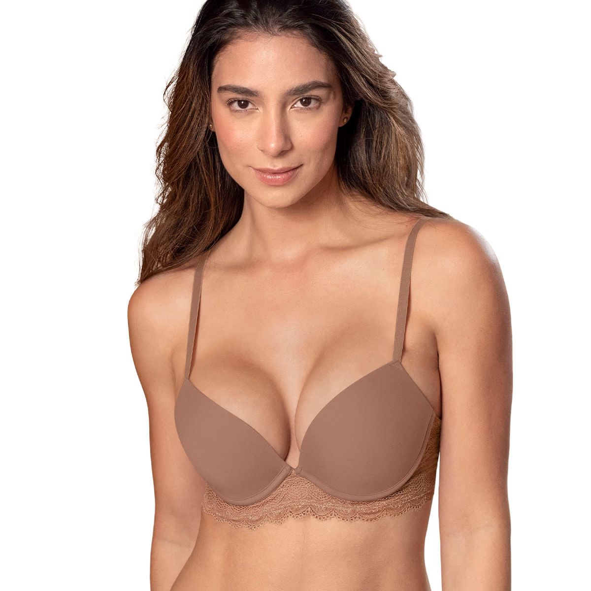 LEONISA - Bra doble realce perfecto 011985 Café