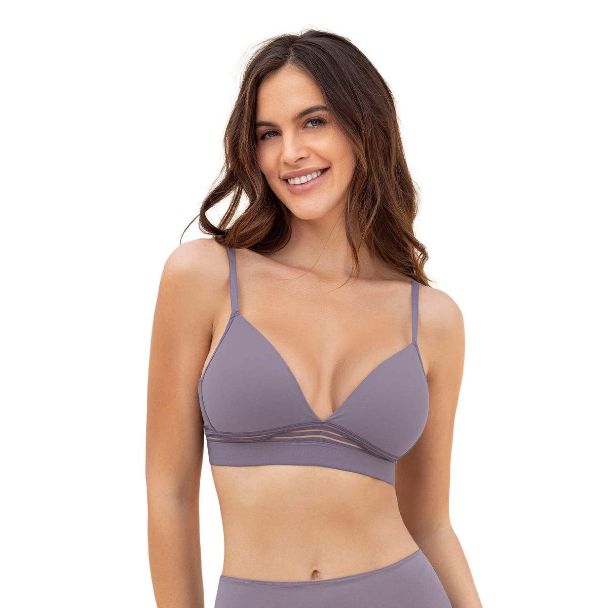 LEONISA - Sostén ultracómodo sin arcos ni estructuras internas 011977 Morado