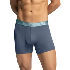 LEO - Bóxer medio diseño ergonómico ultrafresco y cómodo en microfibra 033300N Azul Oscuro