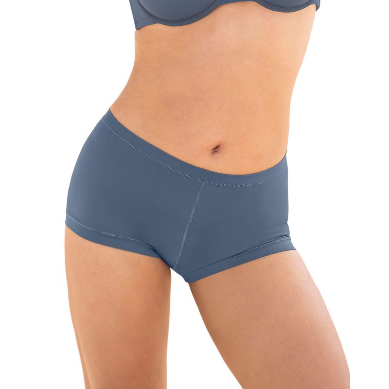 LEONISA - Calzón tipo bóxer de ajuste perfecto 012640 Azul.-