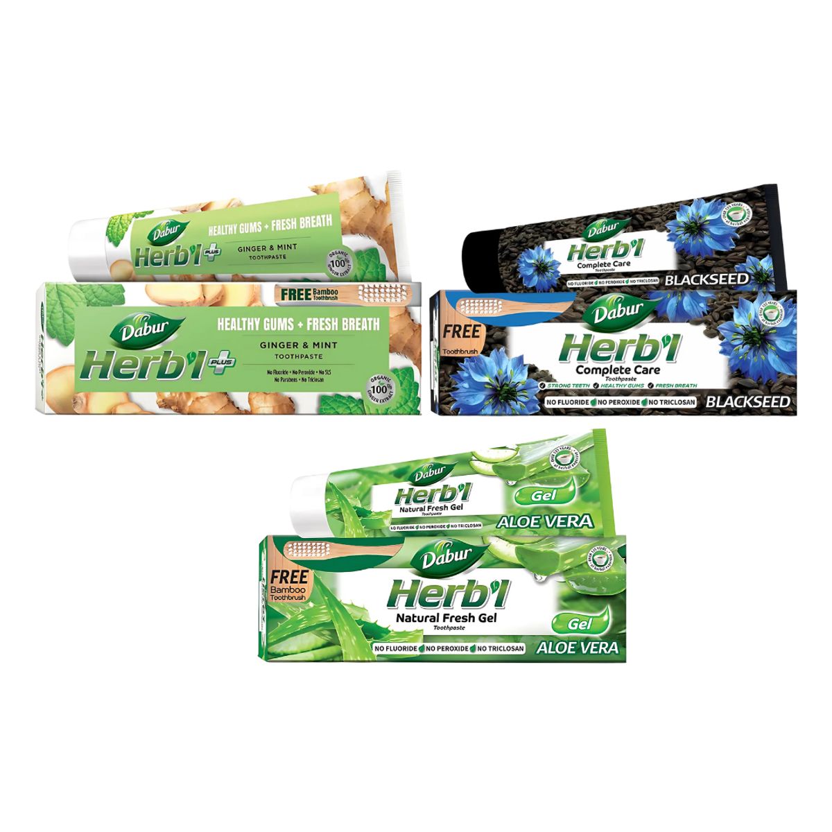 DABUR AMLA - Pack 1 Pasta Dental Dabur Herbal 150gr 3 Uds