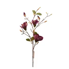 VADELL - Magnolio Artificial en Flor morado rama decorativa de 87cm