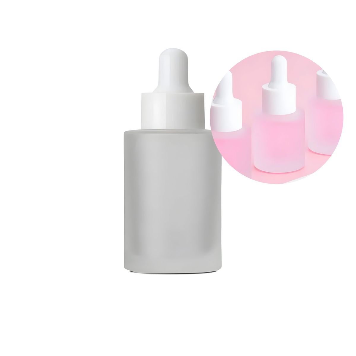 GENERICO - 24 Frascos de Vidrio Gotero Pipeta Esmerilado 20ML