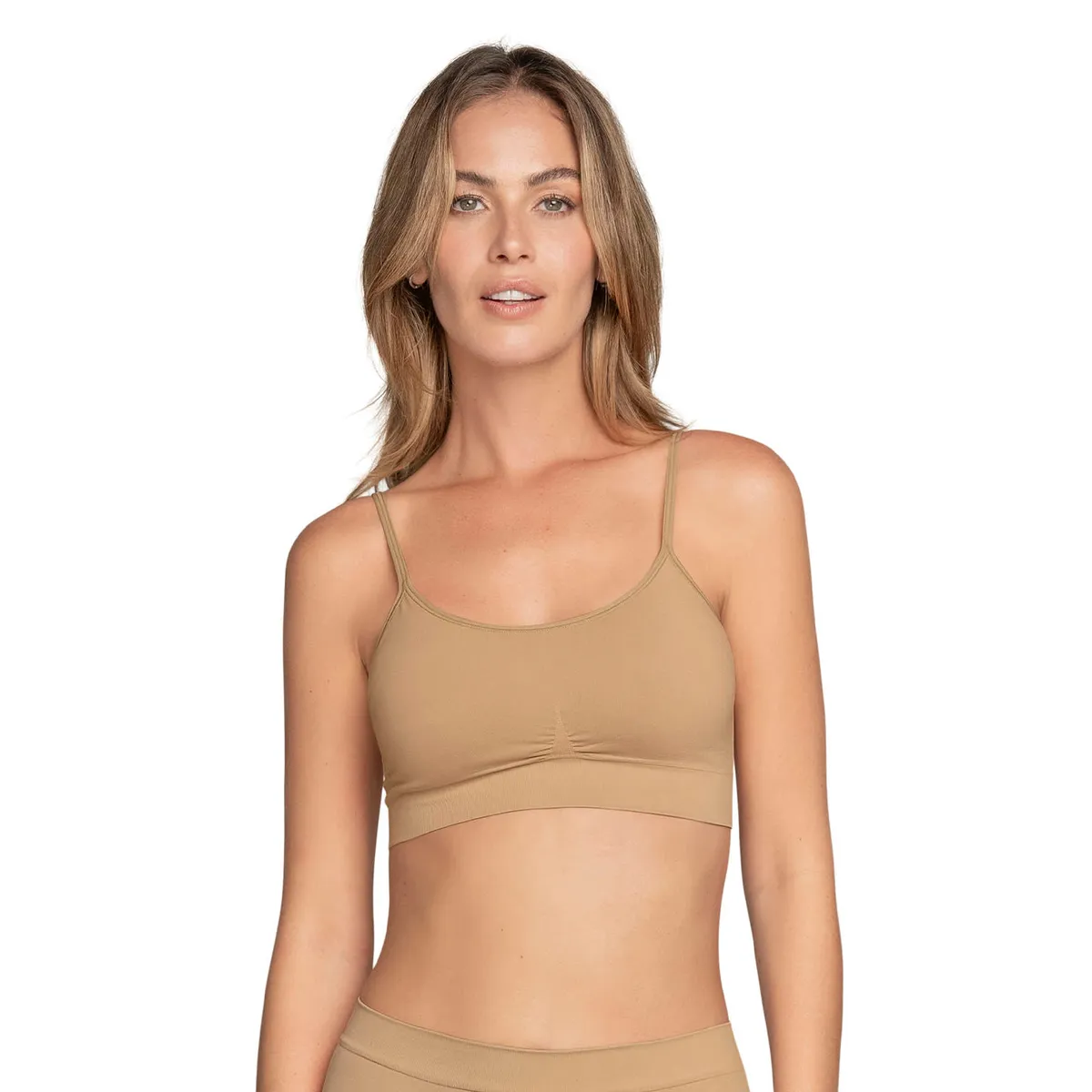LEONISA - Top ultraligero en tecnología seamless 091087 Café