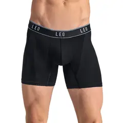LEO - Bóxer en microfibra con mallas transpirables frontales 033354 Negro