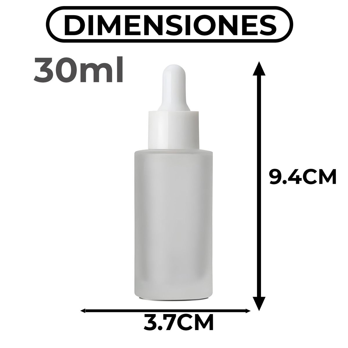 GENERICO - 24 Frascos de Vidrio Gotero Pipeta Esmerilado 30ML