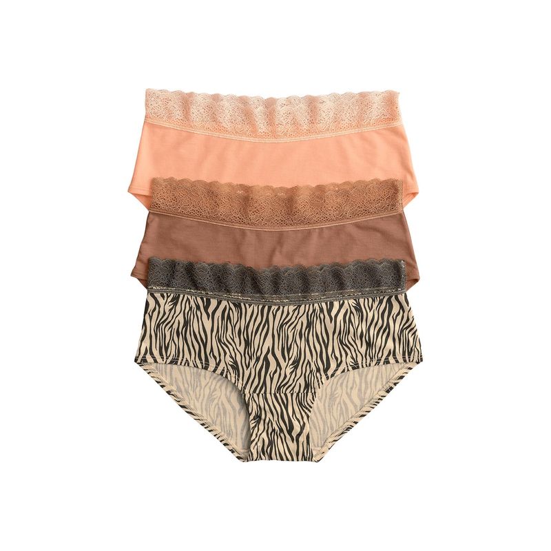 LEONISA - Pack x3 calzones estilo hípster total comodidad 12972X3 Surtido