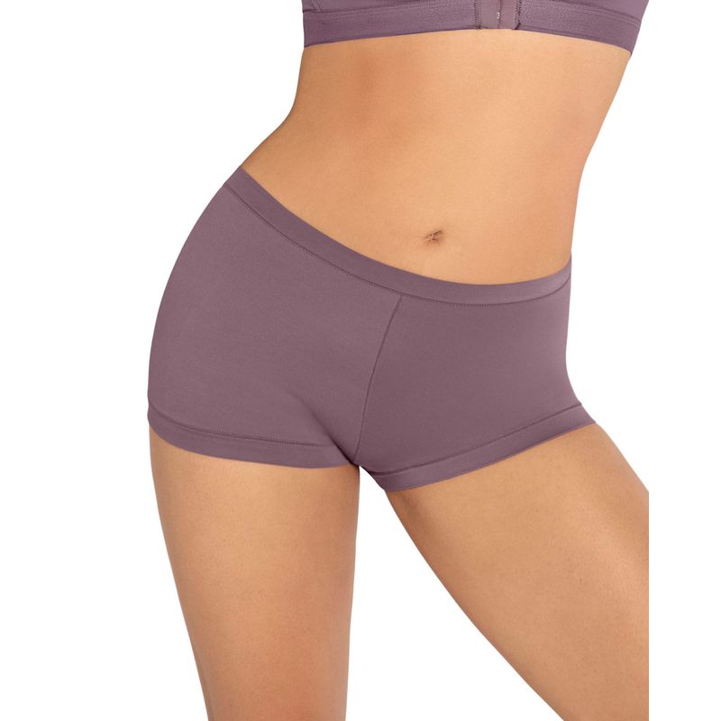 LEONISA - Calzón tipo bóxer de ajuste perfecto 012640 Morado.-