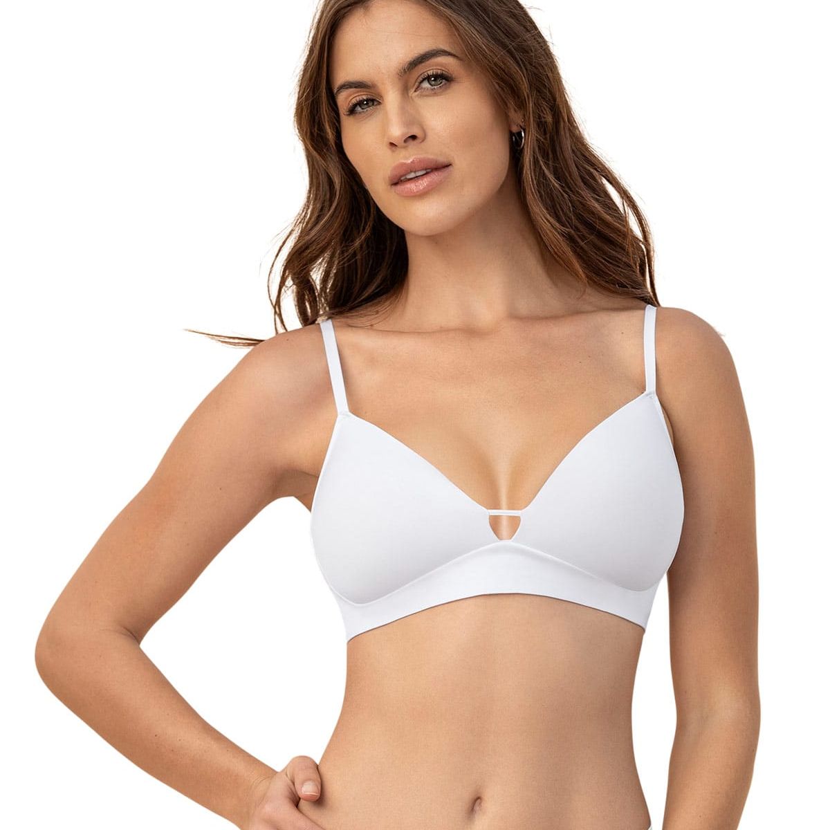 LEONISA - Sostén Ultraligero cómodo y plano en base y espalda 091148 Blanco