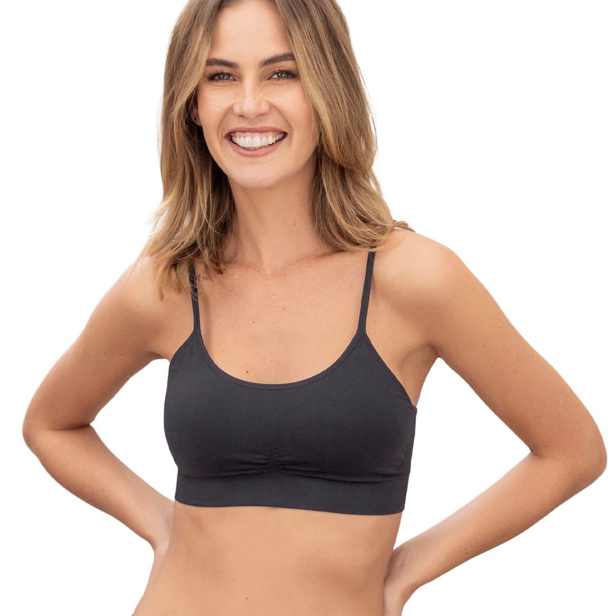 LEONISA - Top ultraligero en tecnología seamless 091087 Negro