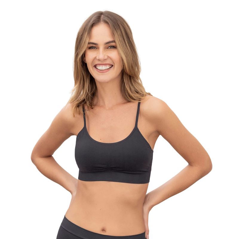 LEONISA - Top ultraligero en tecnología seamless 091087 Negro