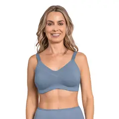 LEONISA - Sostén de alto cubrimiento elaborado en algodón 71348 Azul