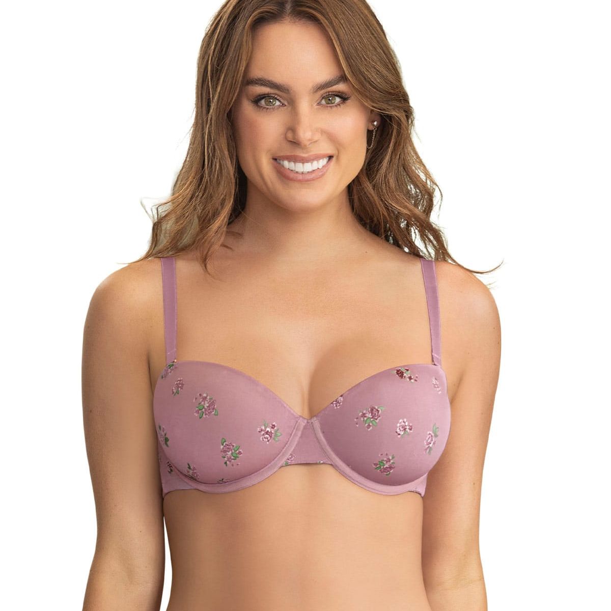 LEONISA - Sostén strapless sin realce Multilook 091075 Rosado