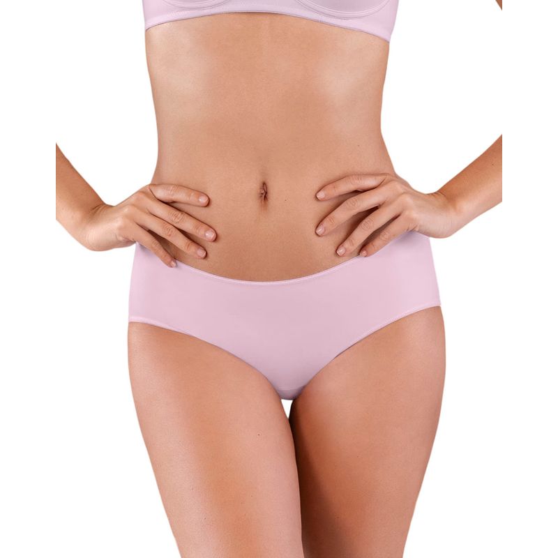 LEONISA - Hípster semidescaderado de buen cubrimiento 72274 Rosado Pastel
