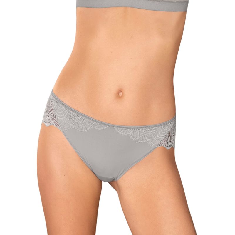 LEONISA - Calzón hípster en encaje suave y cómodo 092034 Gris