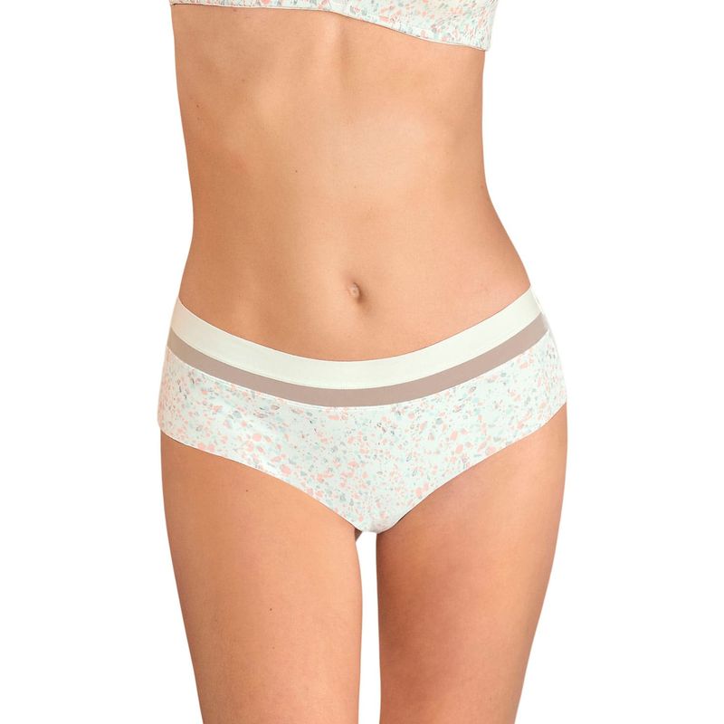 LEONISA - Calzón pantaleta con franja transparente decorativa 092022 Marfil