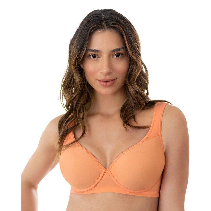 LEONISA - Sostén de buen cubrimiento con breteles acolchados 71327 Naranjo