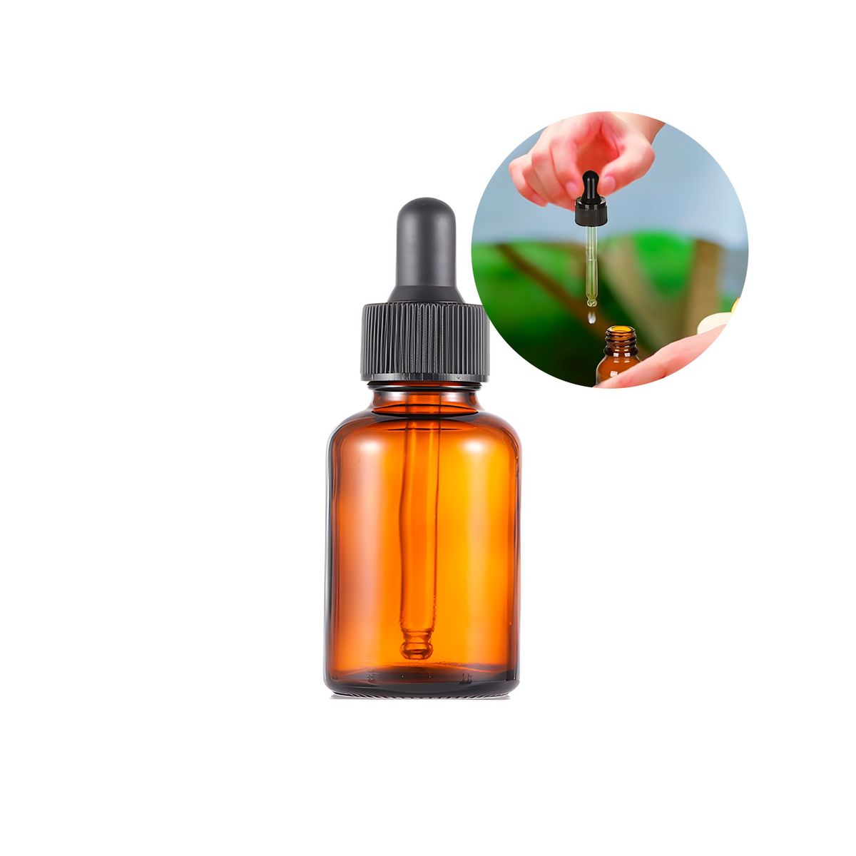 GENERICO - 24 Frascos Vidrio Ámbar Gotero Pipeta Aceite Esencial 10ml