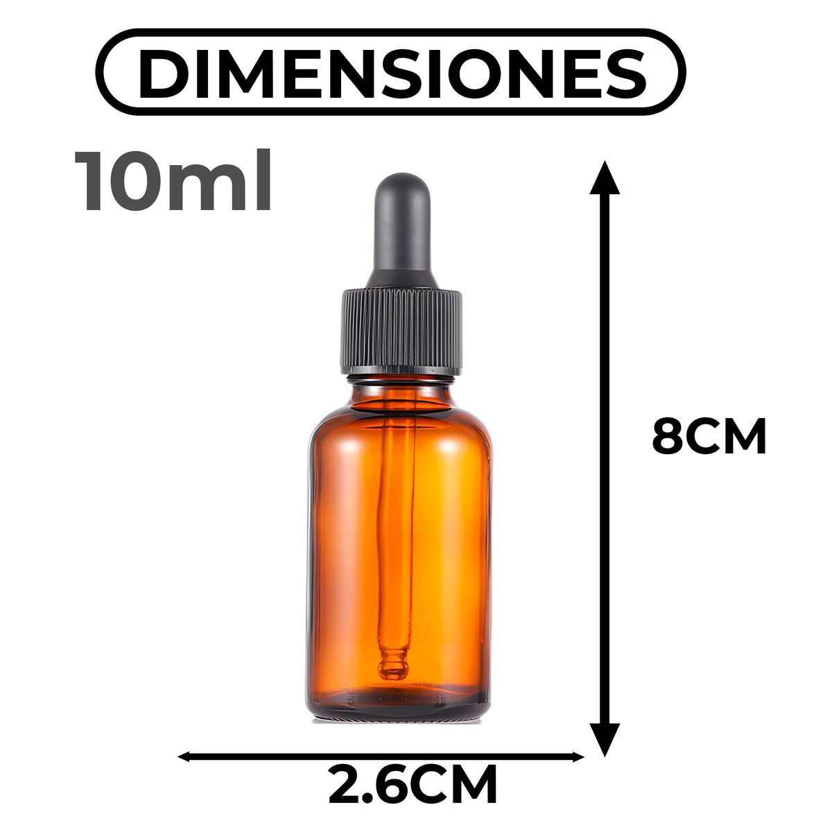 GENERICO - 24 Frascos Vidrio Ámbar Gotero Pipeta Aceite Esencial 10ml