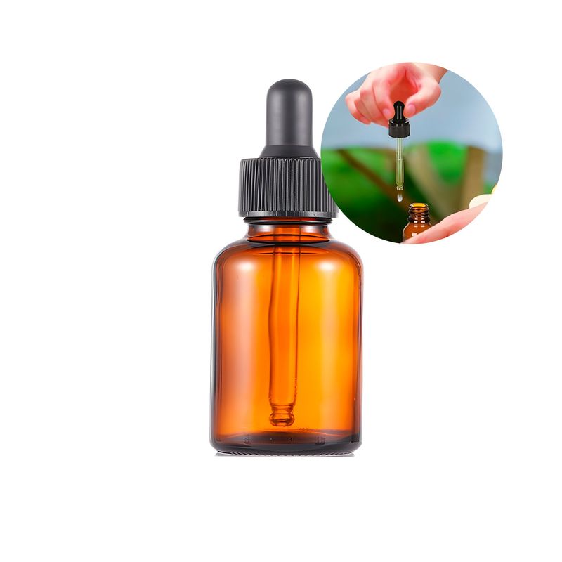 GENERICO - 24 Frascos Vidrio Ámbar Gotero Pipeta Aceite Esencial 15ml