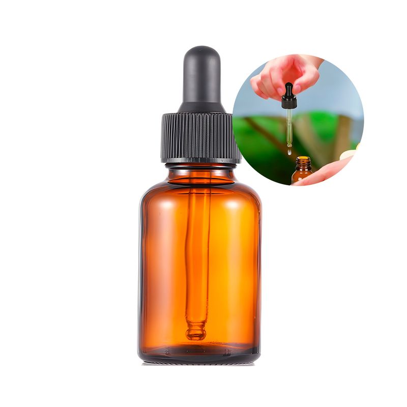 GENERICO - 24 Frascos Vidrio Ámbar Gotero Pipeta Aceite Esencial 20ml