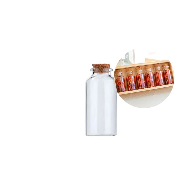 GENERICO - X60 Botellitas De Vidrio Con Tapón De Corcho Decoración 10ml