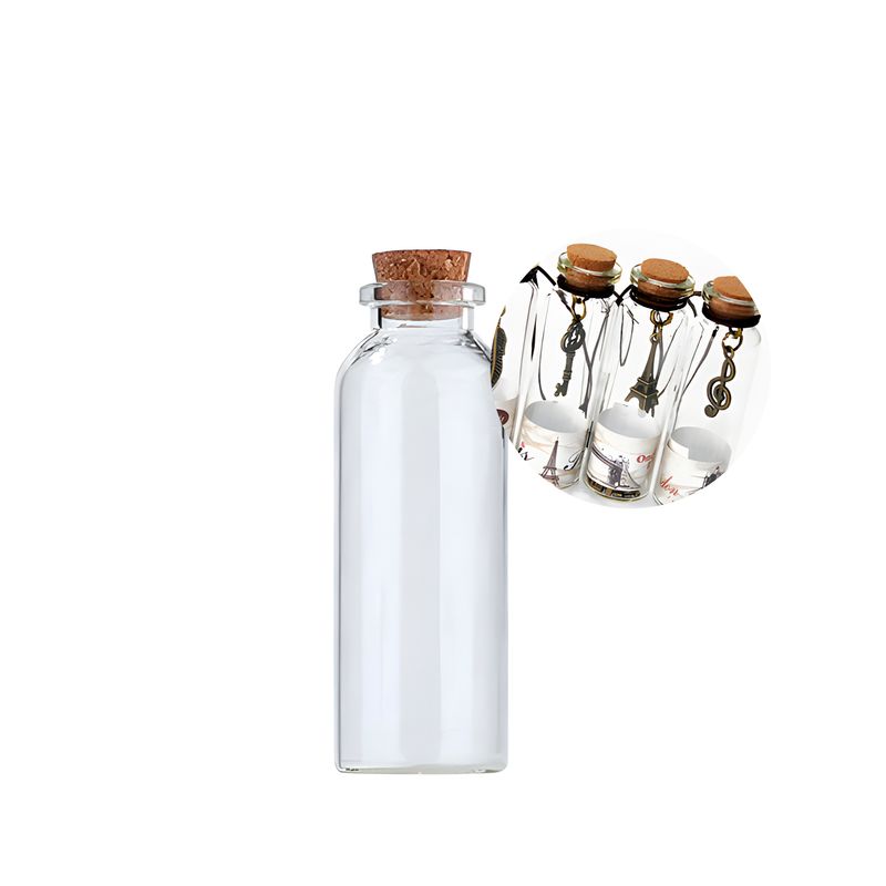 GENERICO - X70 Botellitas De Vidrio Con Tapón De Corcho Decoración 20ml