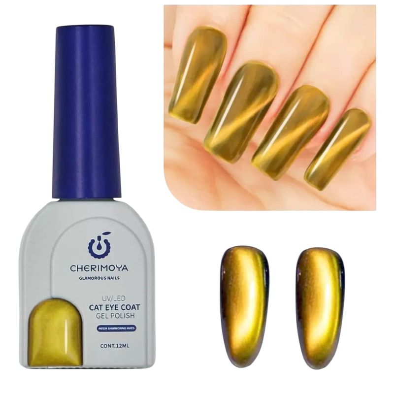 CHERIMOYA - Esmalte De Uñas Efecto  ojo de gato  Cherimoya 011