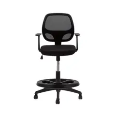 GENERICO - Silla Cajero Con Brazos y Aro Apoya Pies Cod- 2007-