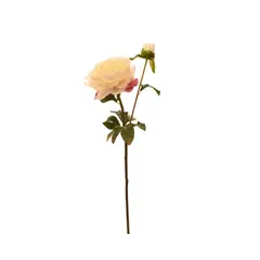 VADELL - Flor de Peonía artificial color blanco de 57 cm
