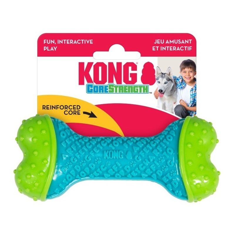 KONG - Kong Corestrength Bone S M Hueso Juguete Dental Con Textura