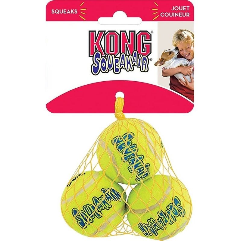 KONG - Pelota Para Perro Kong Ball Squeak Air Talla S 3 Unidades