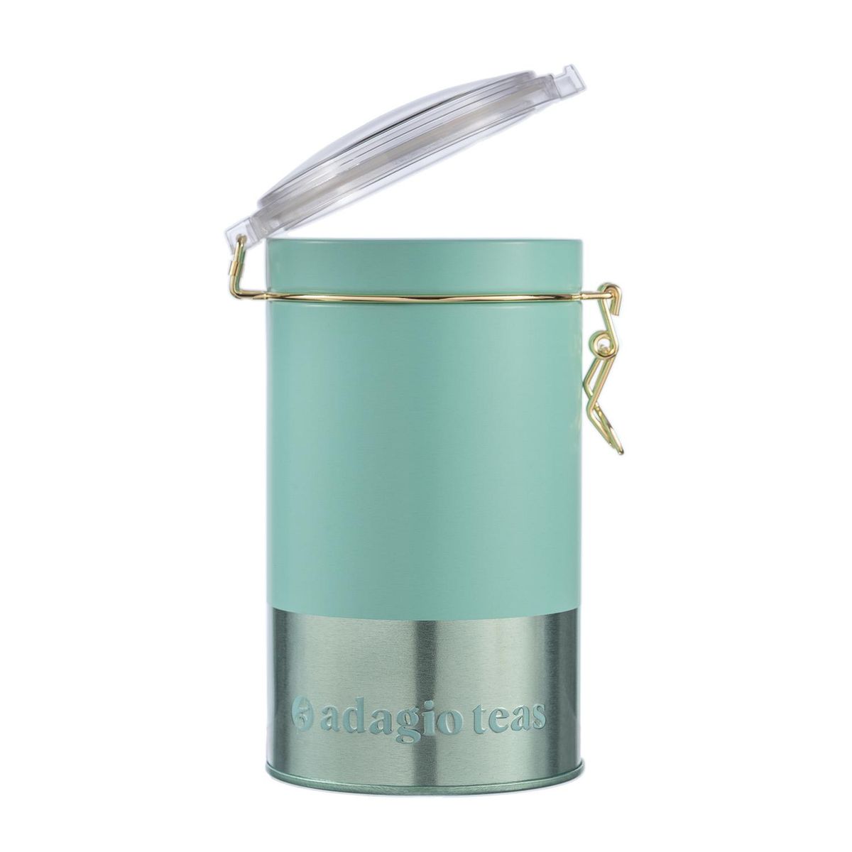 ADAGIO TEAS - Tarro Grande Pastel Verde Almacenador de Té 8 Oz