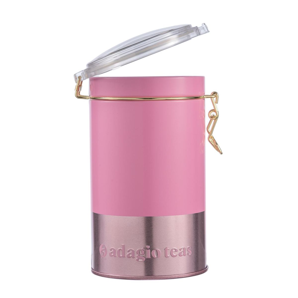 ADAGIO TEAS - Tarro Grande Pastel Rosado Almacenador de Té 8 Oz