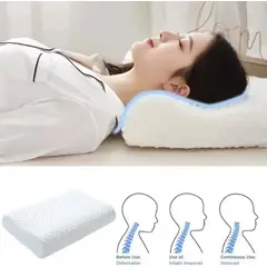 GENERICO - Almohada ortopédica espuma viscoelástica protección cuello