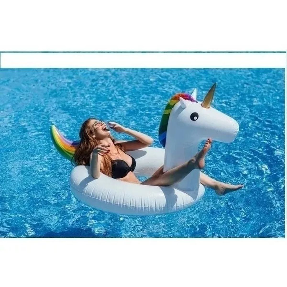 GENERICO - Unicornio Flotador Super Gigante 1.75 X 1.20 Metros