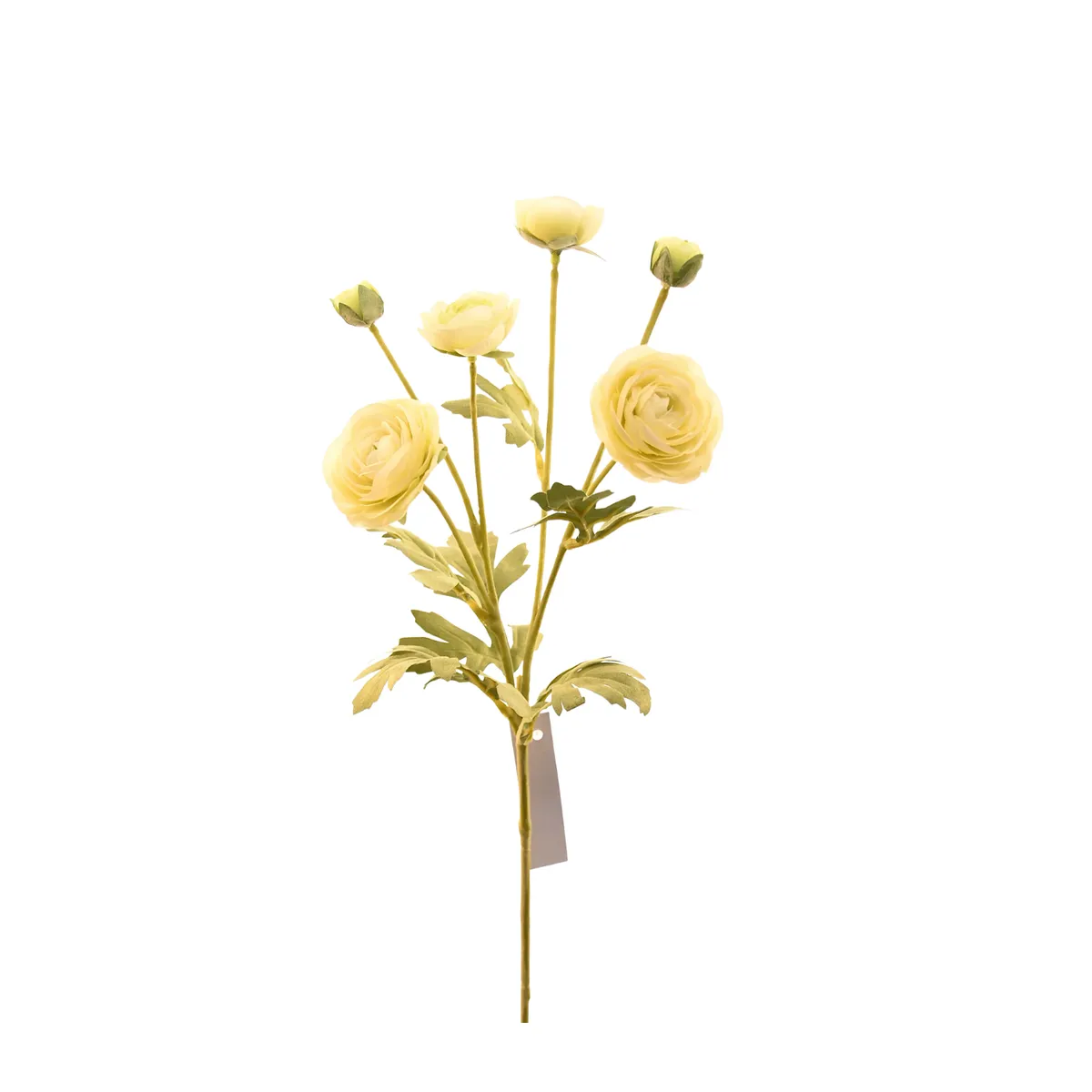 VADELL - Ramo de ranúnculos blancos artificiales de 66 cm