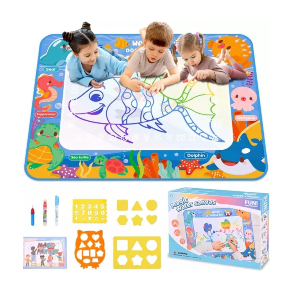 GENERICO - ALFOMBRA MAGICA DE DIBUJOS PARA COLOREAR AL AGUA