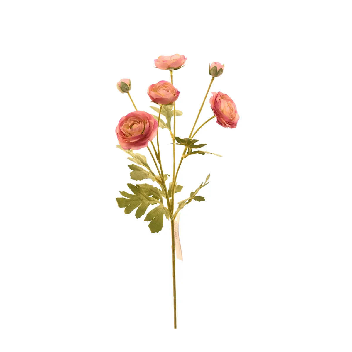 VADELL - Ramo de ranúnculos rosados artificiales de 66 cm