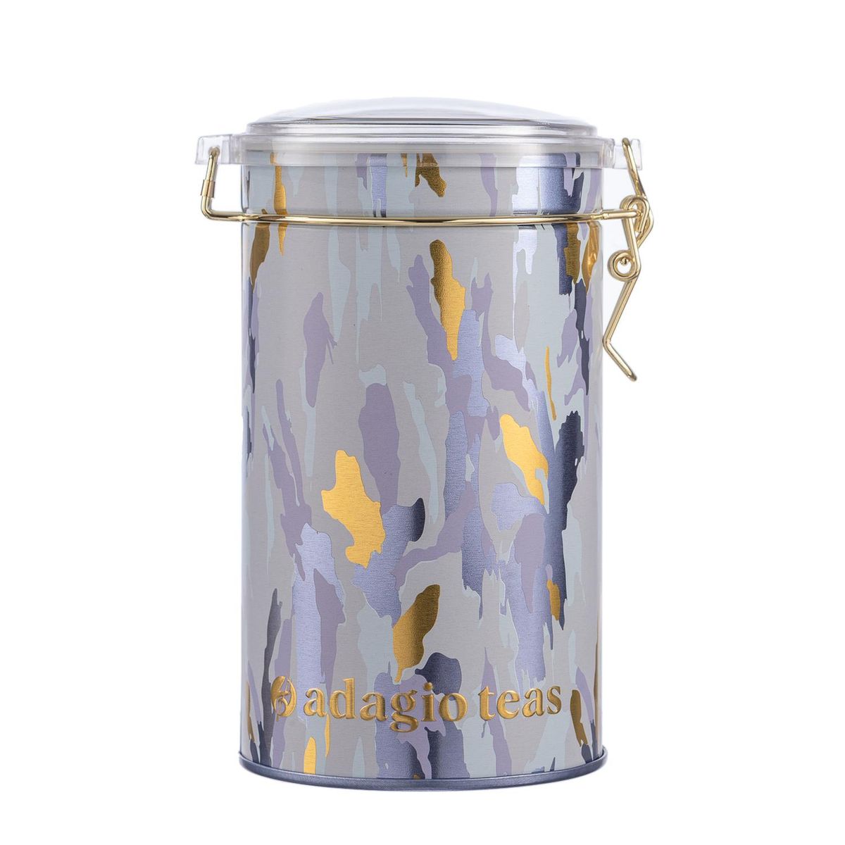 ADAGIO TEAS - Tarro Grande Azul Manchas Almacenador de Té 8 Oz