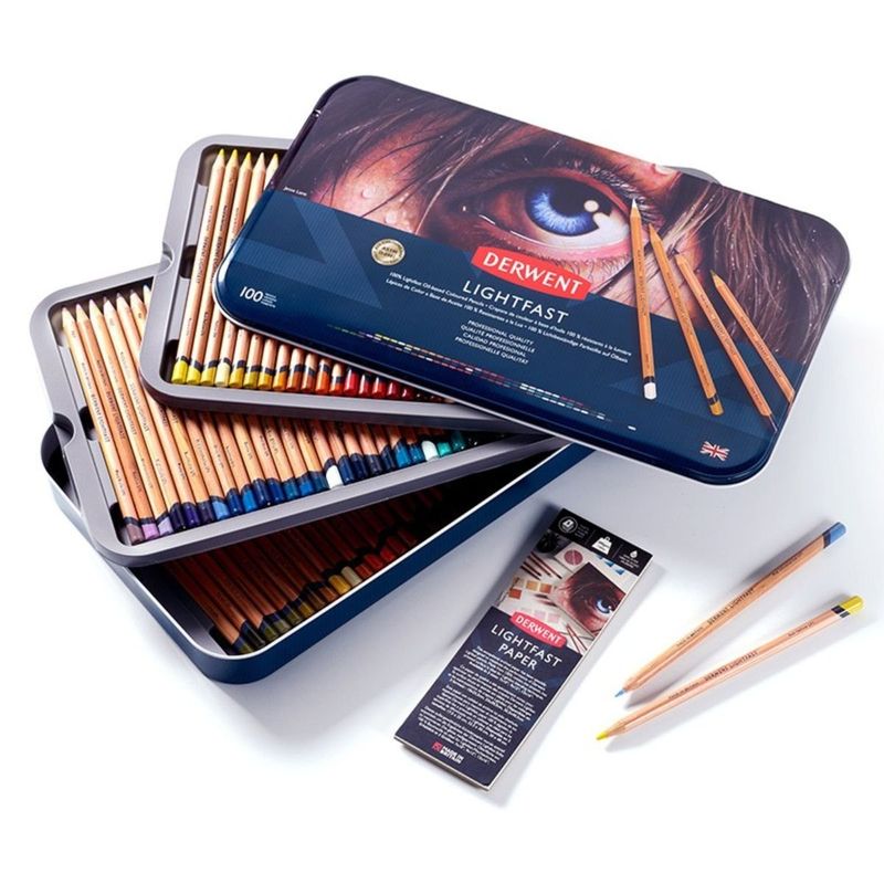 DERWENT - Set 100 Lápices de colores Derwent Lightfast
