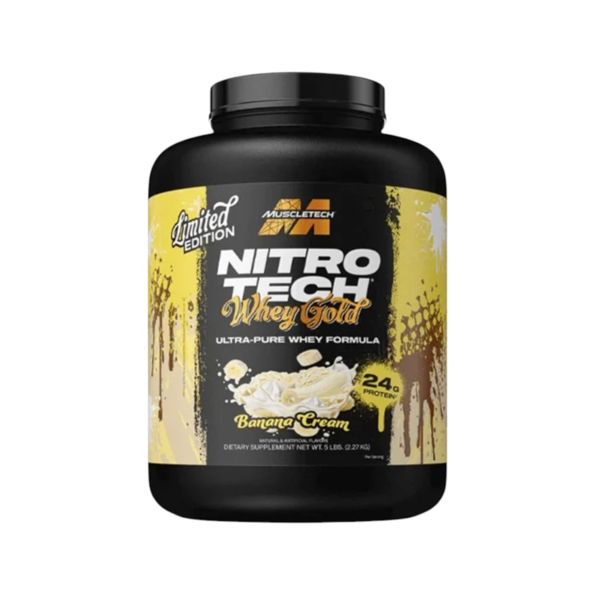 MUSCLETECH - NITRO TECH WHEY GOLD EDICIÓN LIMITADA 5 LBS BANANA CREAM - MUSCLETECH