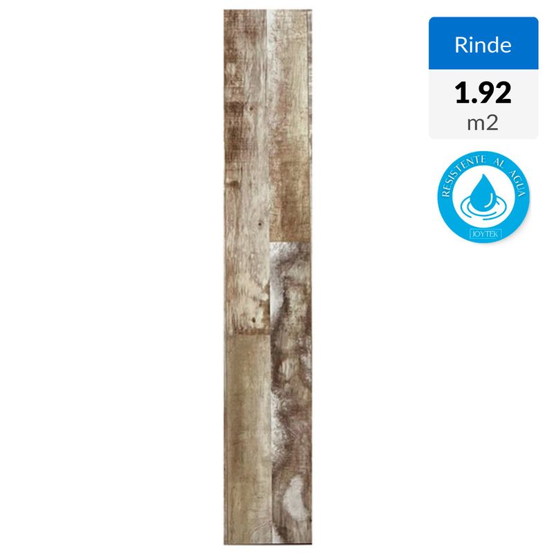JOYTEK - Piso Flotante Biselado 8 mm Florencia 121x19 cm  192 m2 1 Caja 8 Uni