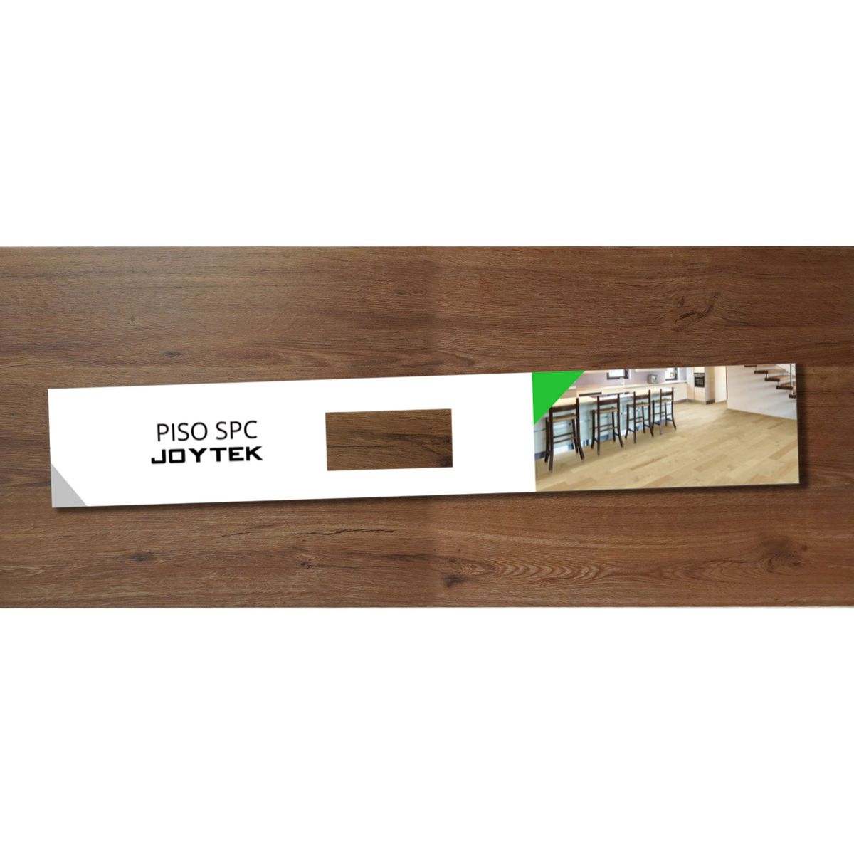 JOYTEK - Piso Vinílico SPC 5 mm Castaño 123x18 cm  225 m2 1 Caja 10 Uni