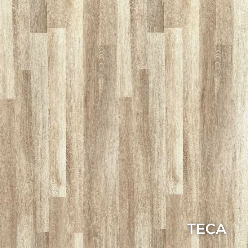 JOYTEK - Piso Flotante 8 mm Teca 122x20 cm  244 m2 1 Caja 10 Uni