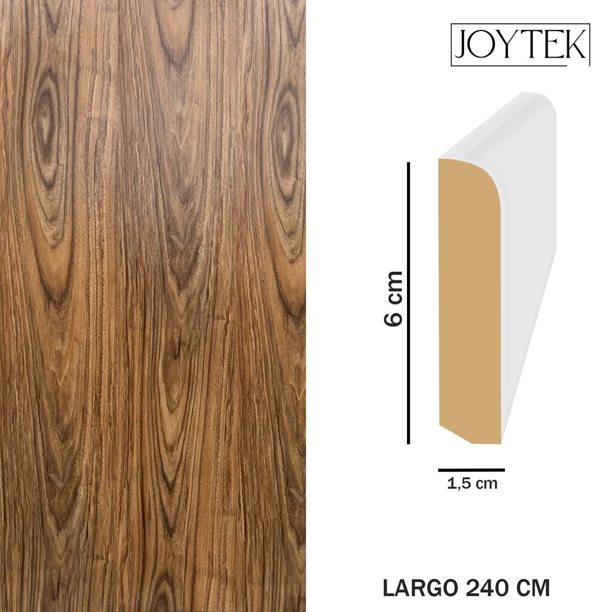 JOYTEK - Caja de Guardapolvos 10 Unidades MDF Laurel - 240 cm