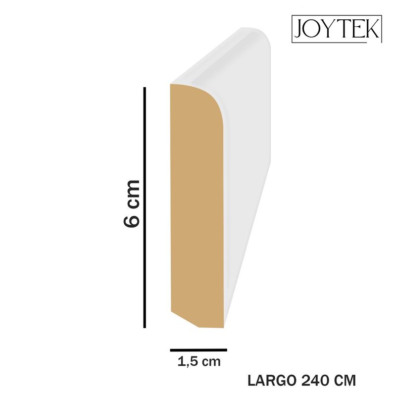 JOYTEK - Guardapolvos MDF White 1 Unidad - 240 cm