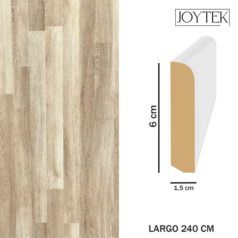 JOYTEK - Guardapolvos MDF Teca 1 Unidad - 240 cm