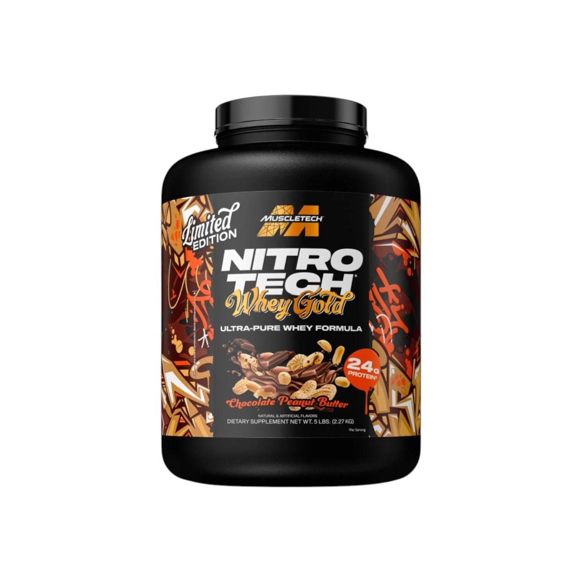 MUSCLETECH - NITRO TECH WHEY GOLD EDICIÓN LIMITADA 5 LBS CHOCOLATE-PEANUT - MUSCLETECH